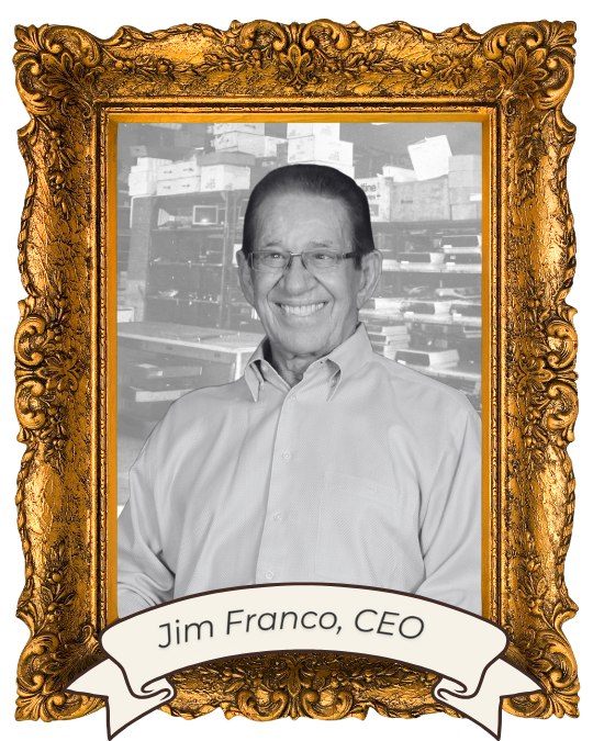 Jim Franco in a frame